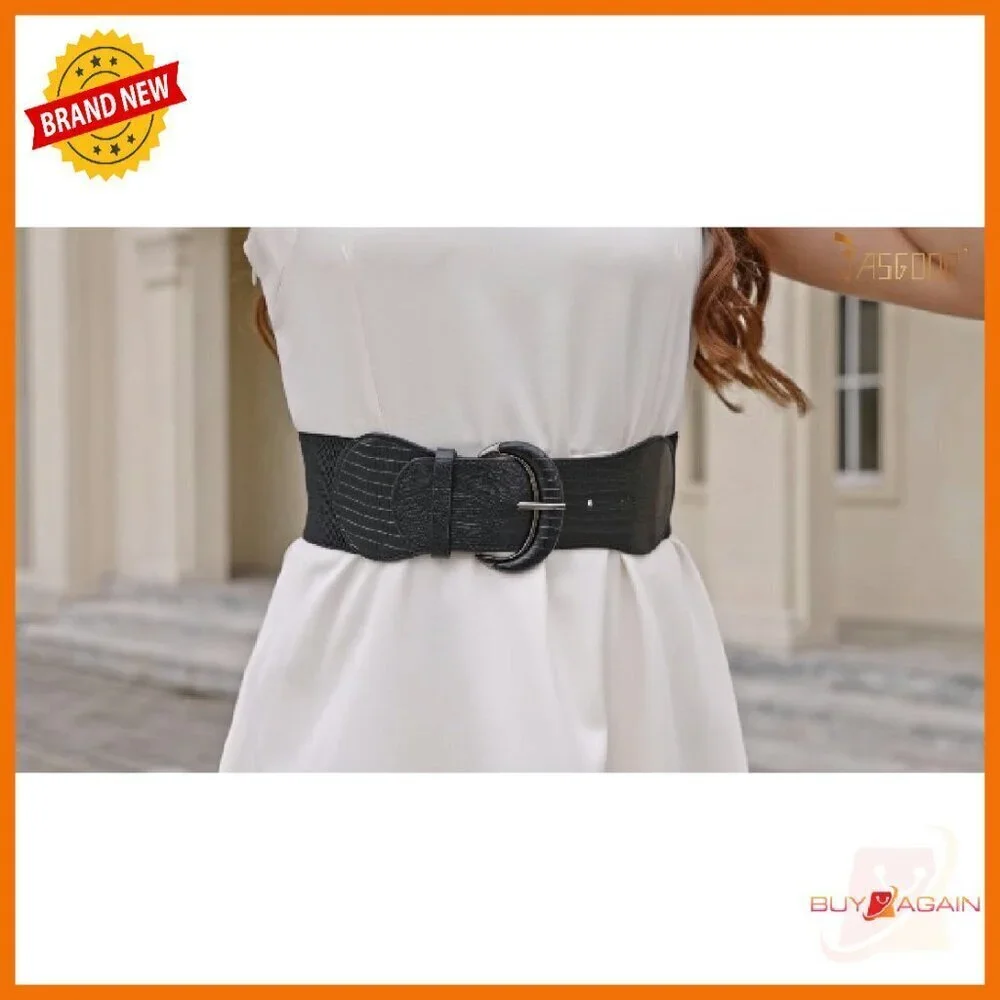 3 Pack Women's Stretchy Wide Waist Belt Elastic Vintage Style